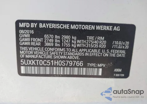 2017 BMW X5 Edrive xDrive40E Iperformance из США, поврежденный, VIN 5UXKT0C51H0S79766